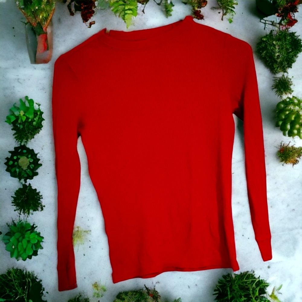 boys red long sleeve thermal